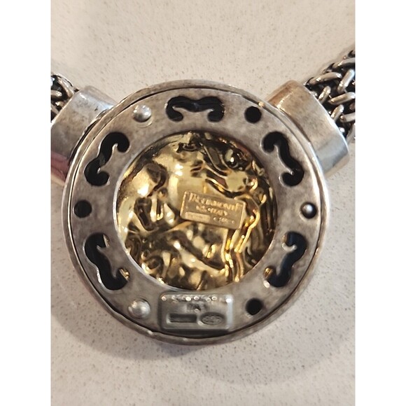 TAGLIAMONTE Cameo 14K Gold Enhancer Pendant 925 Menagatti Bezel Italy Necklace - Picture 5 of 8